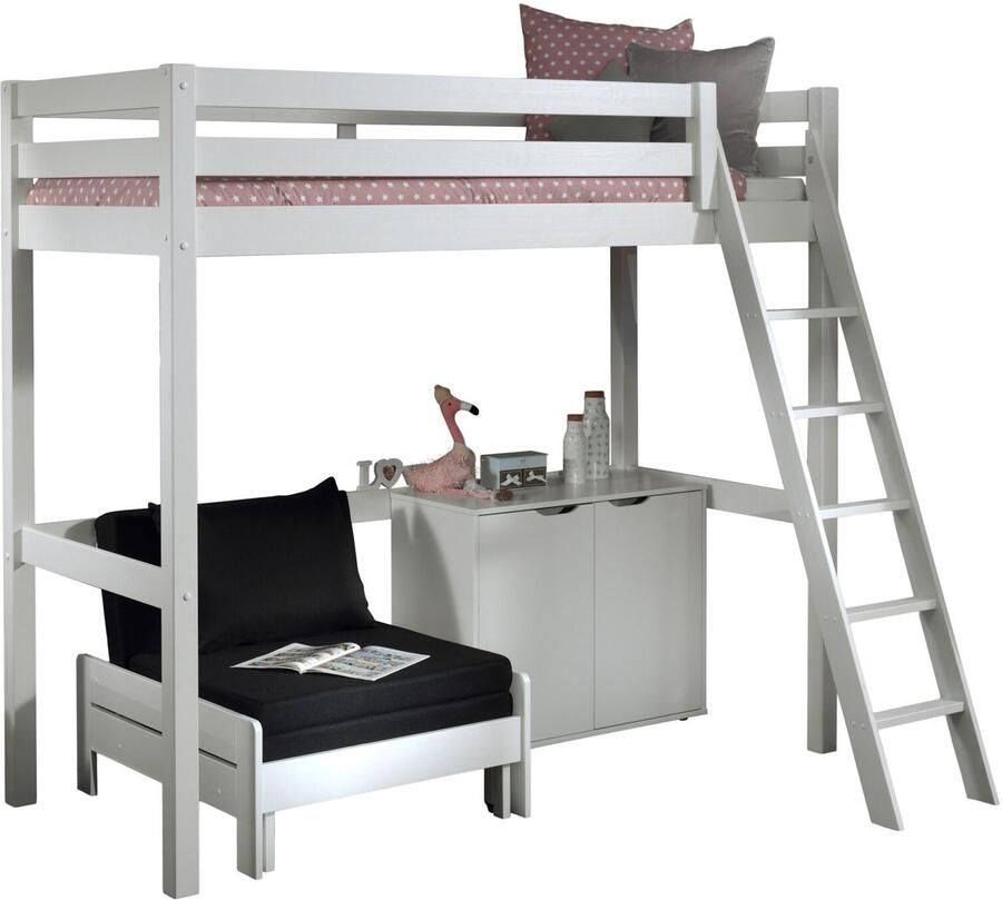 Vipack Hoogslaper met 90x 200 cm ligoppervlak uittrekbare slaapfauteuil