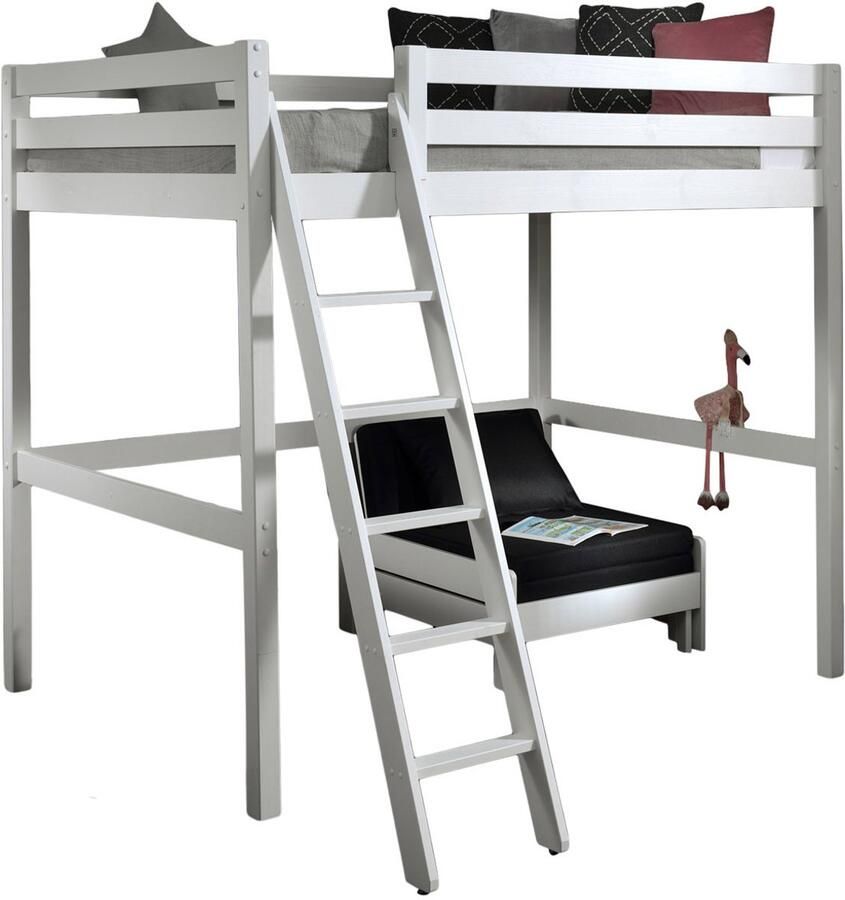 Vipack Hoogslaper Claire 140x200 met zetelbed wit - Foto 2