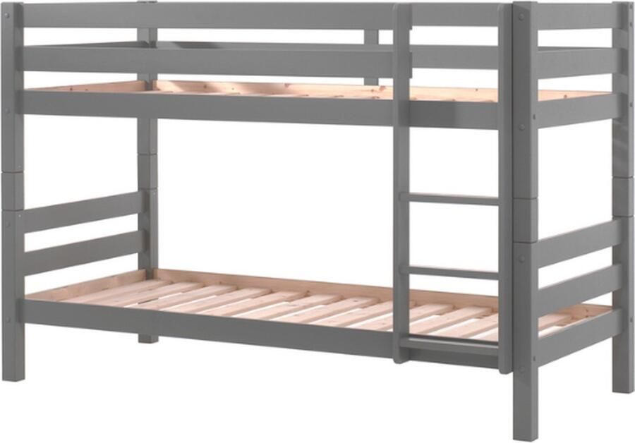 Vipack stapelbed Pino met bedlade Grijs 140x103x208 cm