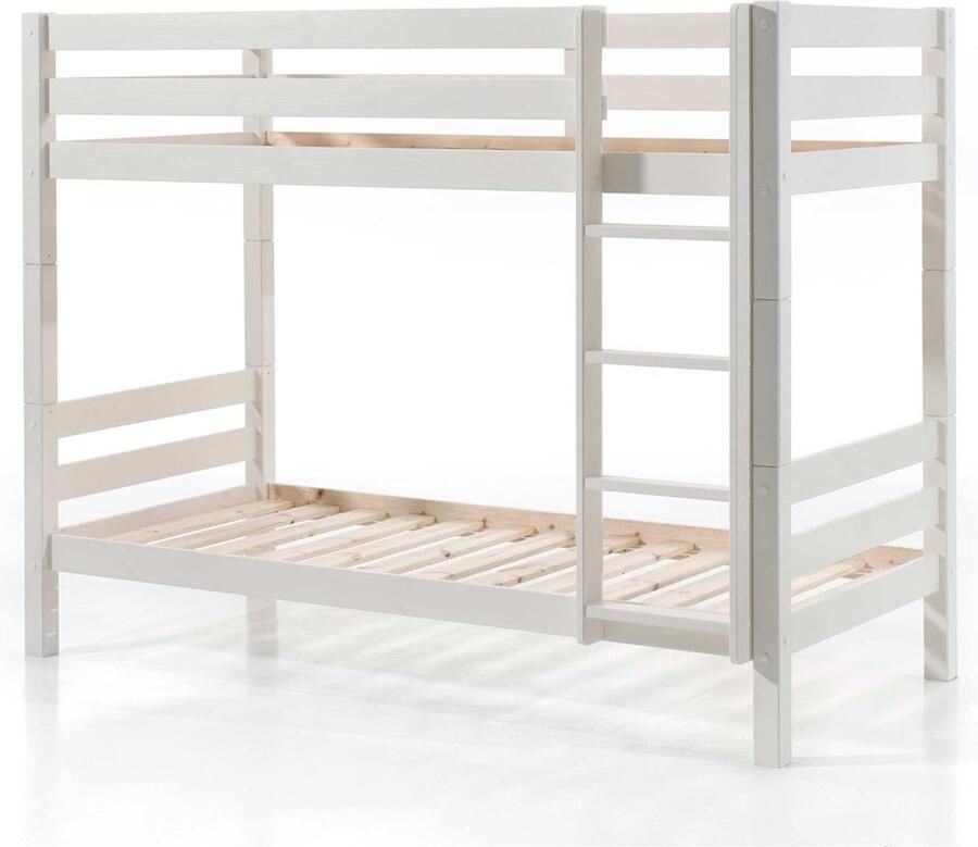 Vipack stapelbed Pino met bedlade Wit 160x103x208 cm