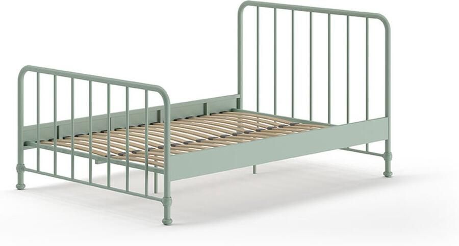 Vipack EMOB Twijfelaar Bronxx metaal 140x200 mat olijfgroen Metalen tweepersoonsbedden Groen Metaal Metalen tweepersoonsbedden Tweepersoons Normaal bed Op voorraad - Foto 10