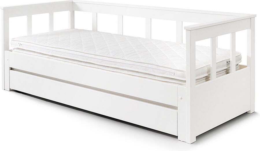 Vipack Bed Pino Hoogslaper met spijlen LF 90x200 cm uittrekbaar tot 180x200 cm - Foto 4