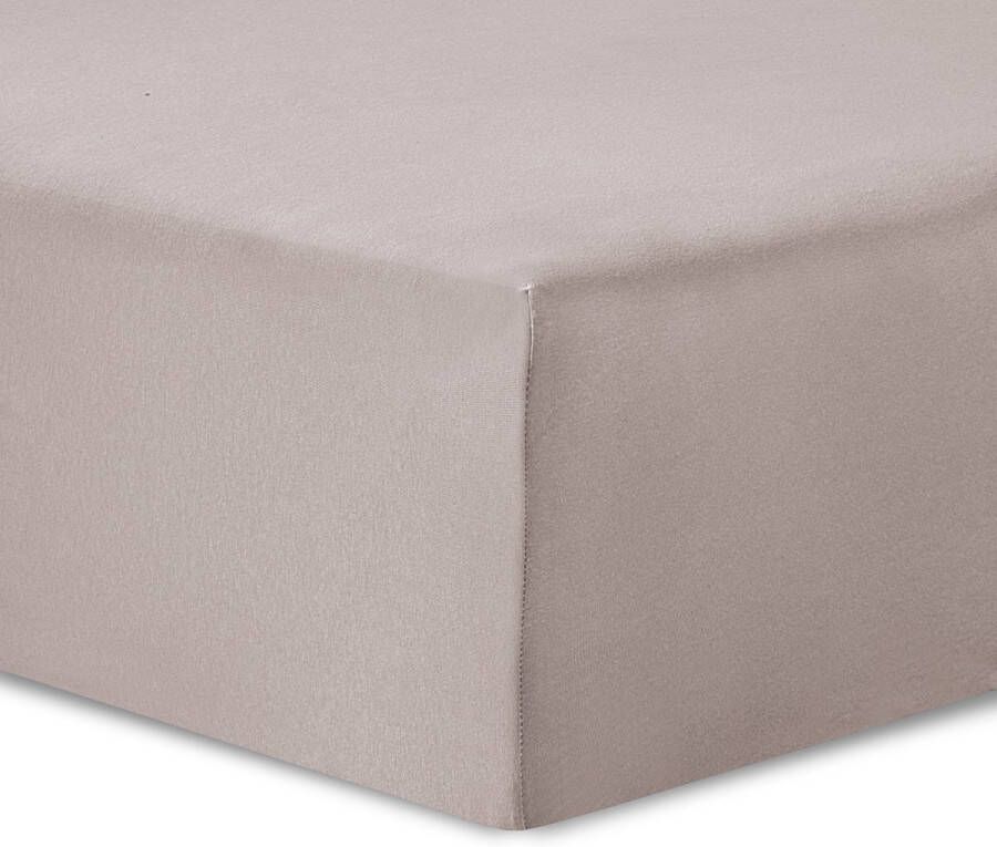 VISION home VISION Hoeslaken Jersey katoen Rekbaar zacht en perfecte pasvorm 90 x 200cm met 30cm hoekhoogte voor éénpersoons Geschikt voor boxspring matras Beige 100% katoen Jersey Oekotex gecertificeerd