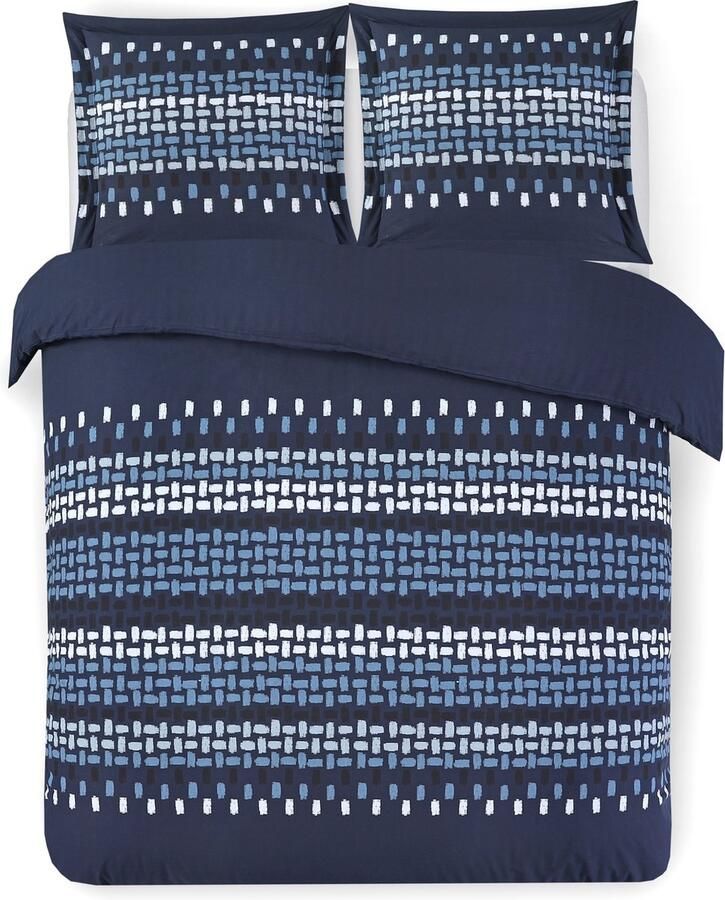 VISION home Vision Jack Dekbedovertrek 200 x 200cm met 2 slopen tweepersoonsbed 100% Katoen