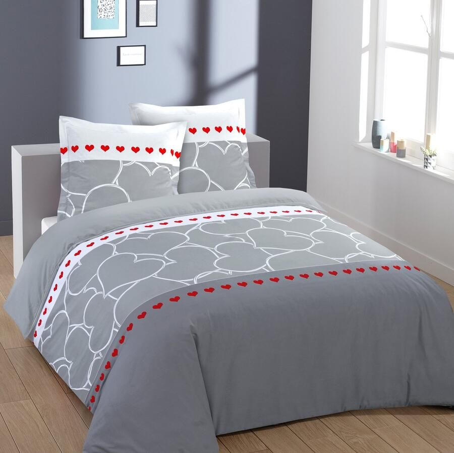 VISION home Vision Lovely Dekbedovertrek 200 x 200cm met 2 slopen tweepersoonsbed 100% Katoen