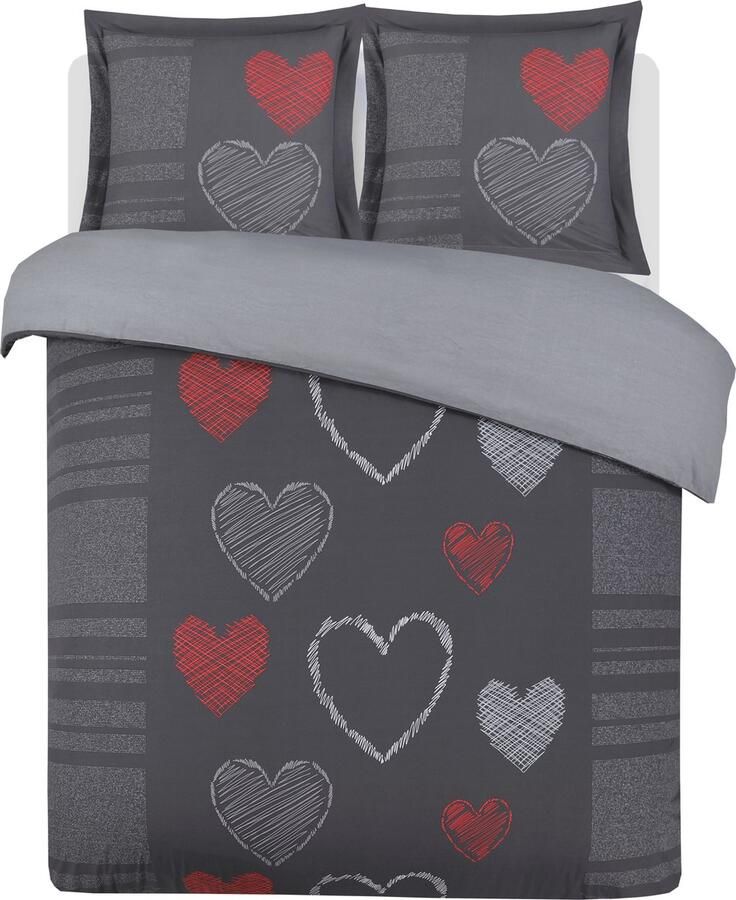 VISION home Vision Romeo Dekbedovertrek 200x200cm met 2 bijhorende slopen Tweepersoonsbed 100% katoen