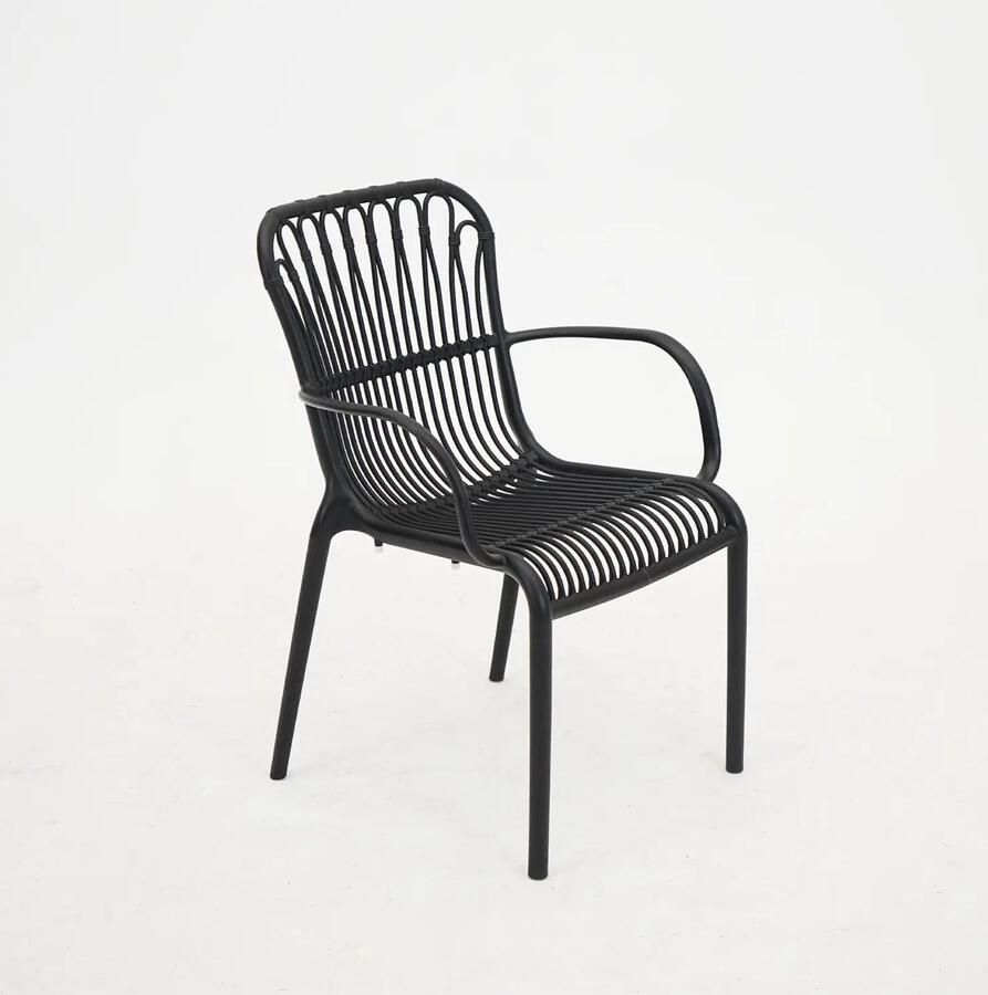 VITA tuinmeubelen Stapelstoel Vita Madrid Zwart