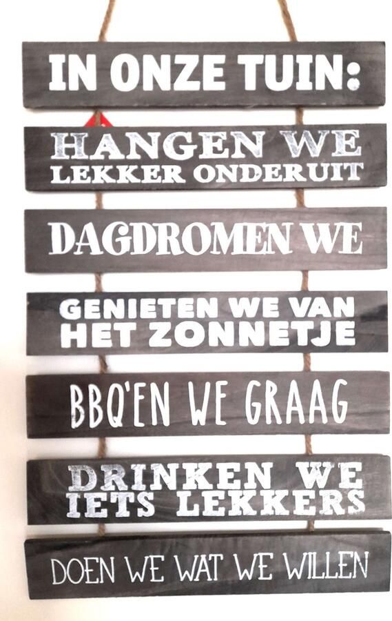 Vita Wonen tuinset Tuinbord In onze tuin Tuindecoratie