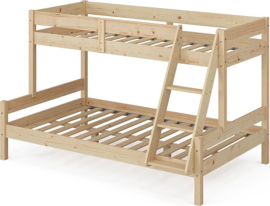 Vitalispa Everest Stapelbed – 120x200 80x200 cm Natuurlijk hout