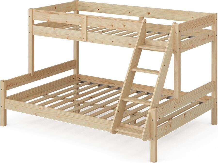 Vitalispa Everest Stapelbed – 140x200 90x200 cm Natuurlijk hout