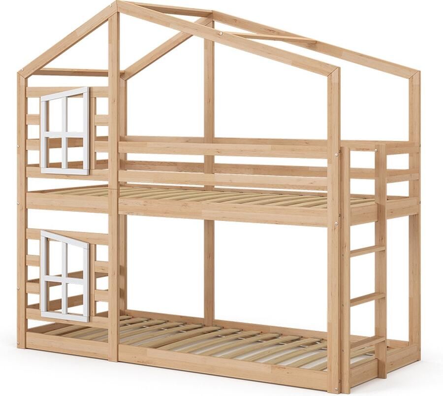 Vitalispa Maja Stapelbed – 90x200 cm Natuurlijk hout