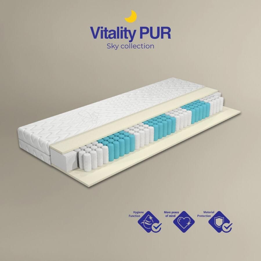 Vitality Pur SKY Comfort Matras Pocketveer Matras 180x200cm