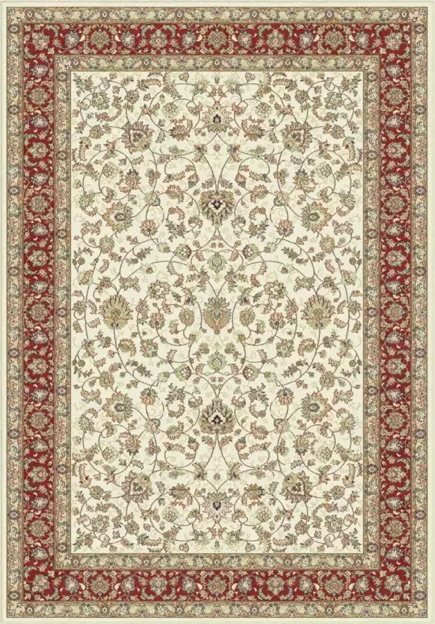 Vivace Vloerkleed Farshian Hereke Ivoor Rood Vintage Tapijt 290x200 cm (20852)
