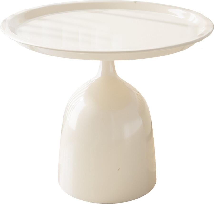 Vivera 'Livin Ronde Bijzettafel Metaal Crème kleur Ø40cm - Foto 2