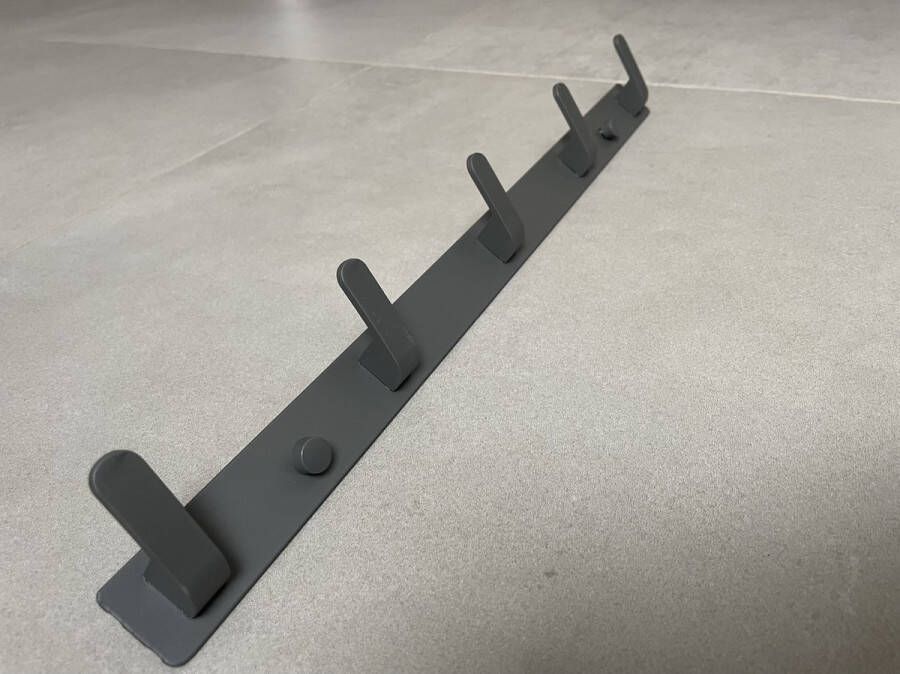 Vivia products Kapstok Antraciet Donkergrijs Grijs 5 haken Inclusief schroeven