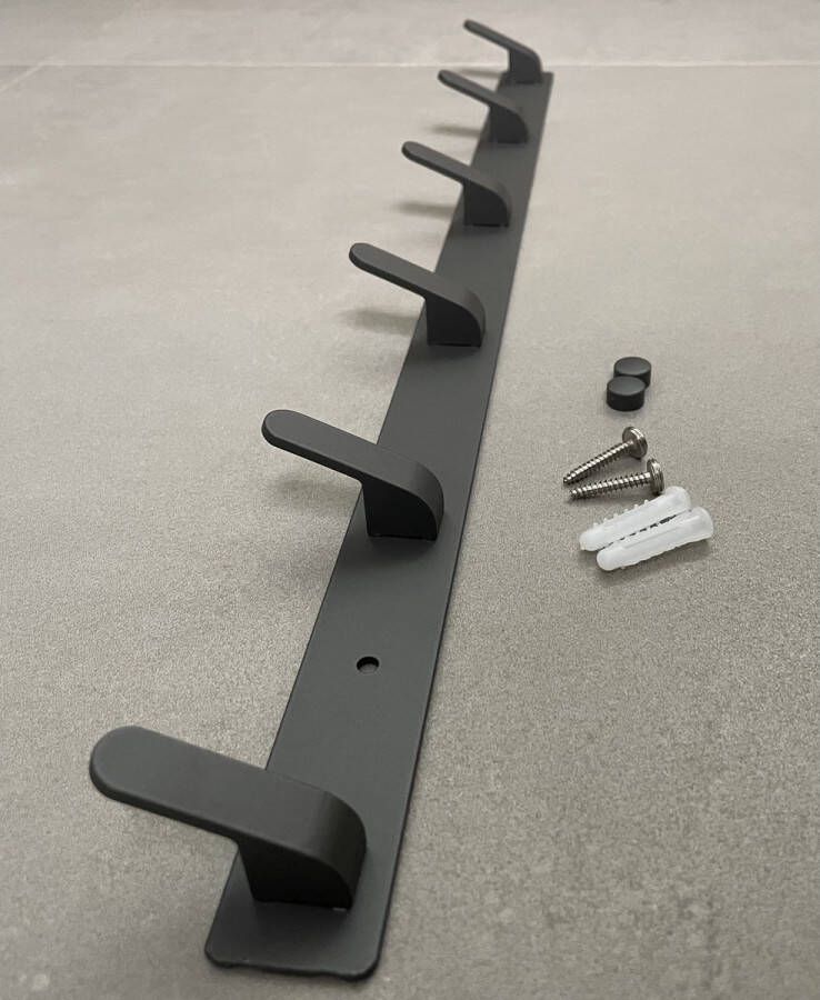 Vivia products Kapstok Antraciet Donkergrijs Grijs 6 haken Inclusief schroeven