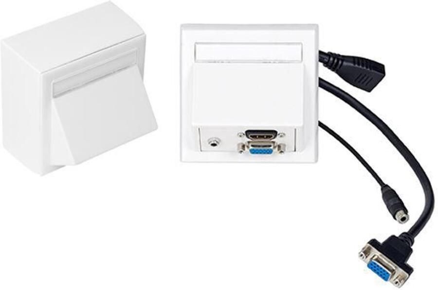 VivoLink Wall box VGA HDMI 35mm aud