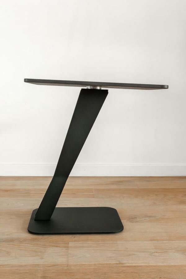 VL Home VLHOME rock plaat zwart keramiek bijzettafel 45 x 36 x 52H Zwart