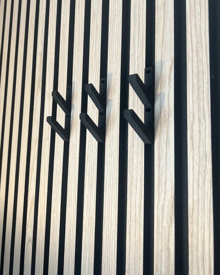 Vleugel Dubbele kapstokhaak voor akoestisch wandpaneel -Akupanel akoestische panelen Akoestisch paneel- Akoestische wand kapstok Schroefmontage 1 stuk Metaal - Foto 2