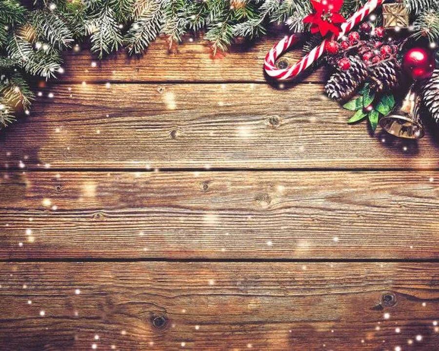 Vloerkledenopvinyl Kerst Placemat vinyl Oud hout 2 stuks Onze materialen zijn PVC vrij en hygienisch