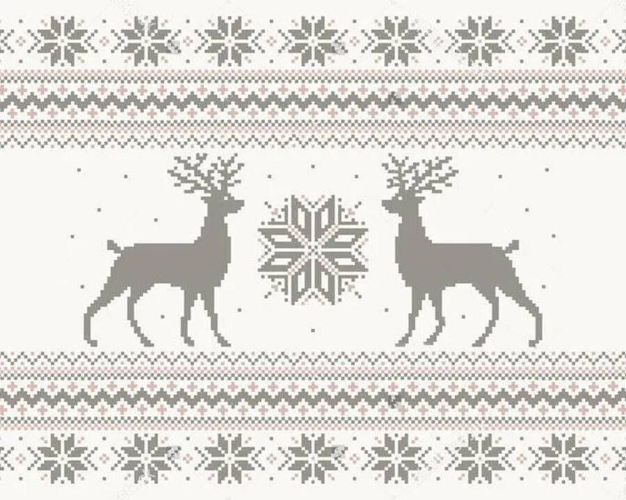 Vloerkledenopvinyl Kerst Placemat vinyl Rendier roze grijs 8 stuks Onze materialen zijn PVC vrij en hygienisch