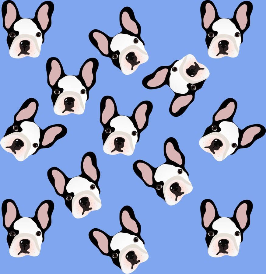 Kinderkamerkleed vinyl Hondjes blauw 170x170 cm Onze materialen zijn PVC vrij en hygienisch