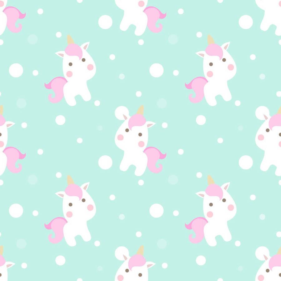 Kinderkamerkleed vinyl Unicorns 90x120 cm Onze materialen zijn PVC vrij en hygienisch 90x120 cm Onze materialen zijn PVC vrij en hygienisch