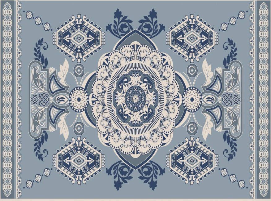 Vinyl vloerkleed 24 170x170 cm Ontdek het Vloerkleed vinyl 24: stijlvol duurzaam en hygiënisch. Perfect voor elk gezin met een elegant Perzisch design. Eenvoudig schoon te maken en milieuvriendelijk!