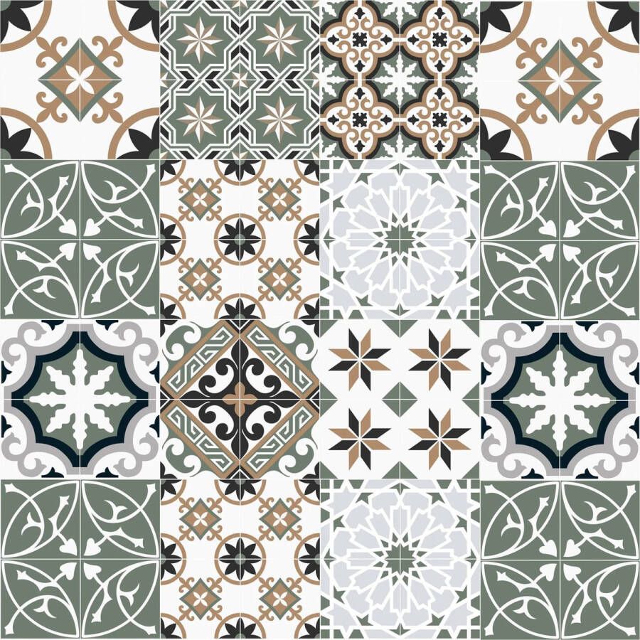 Vloerkledenopvinyl.nl Vloerkleed vinyl Baladi Groen 140x195 cm
