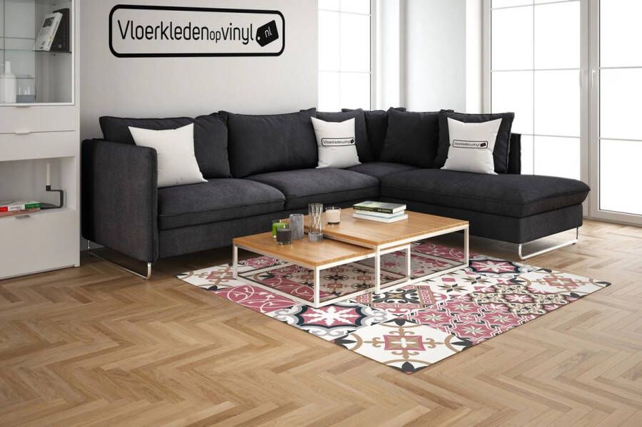 Vloerkledenopvinyl.nl Vloerkleed vinyl Baladi Rood 195x300 cm - Foto 2