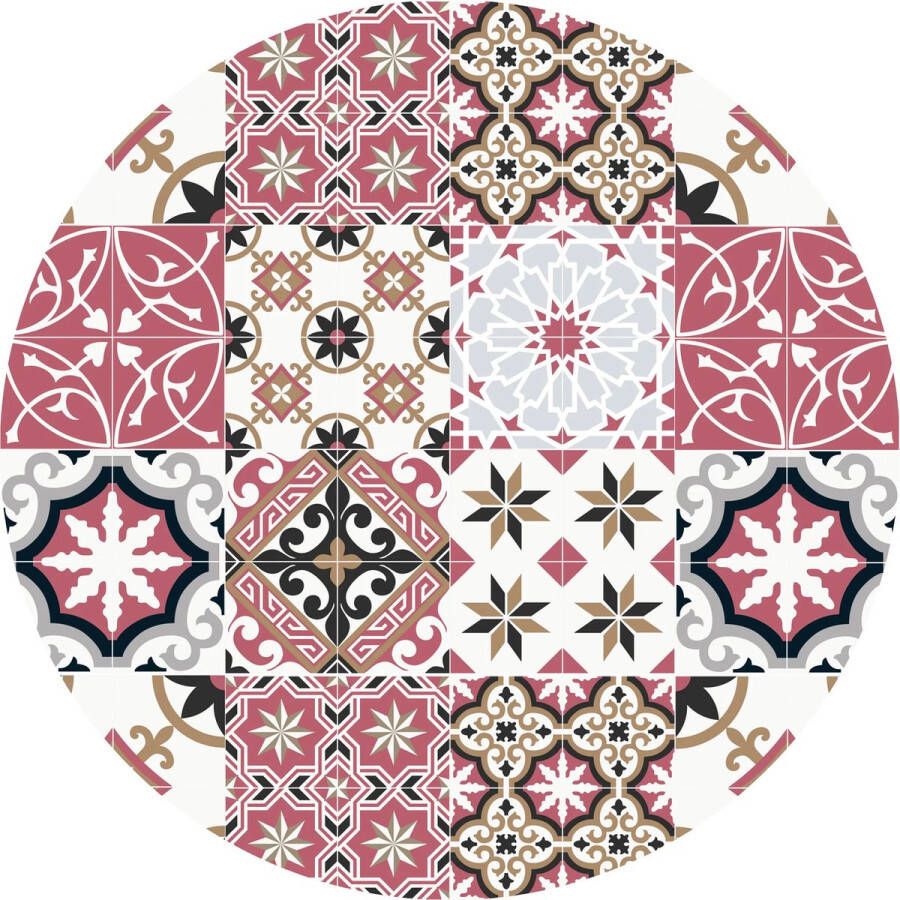 Vloerkledenopvinyl Vloerkleed Vinyl Rond Baladi Rood 195 cm Rond Onze materialen zijn PVC vrij en hygienisch