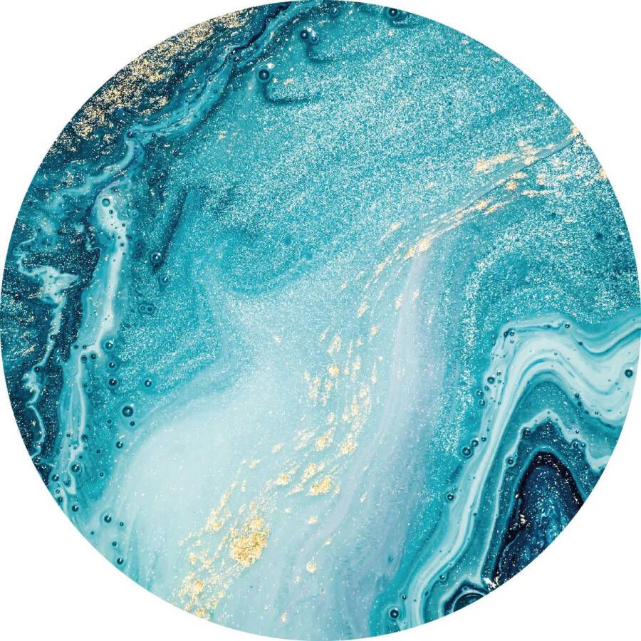 Vloerkledenopvinyl Vloerkleed vinyl rond Blue lagoon 160 Rond Onze materialen zijn PVC vrij en hygienisch