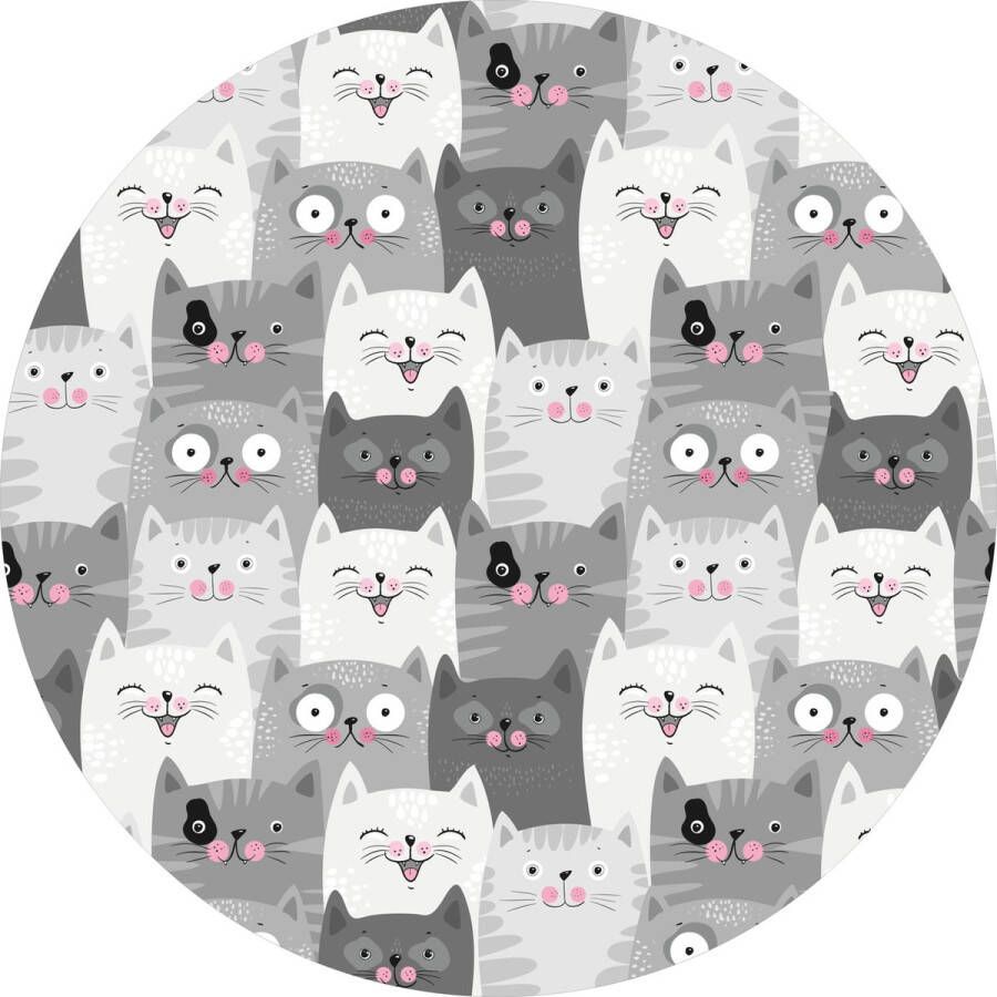 Vloerkledenopvinyl Vloerkleed vinyl rond Kitty 195 cm Rond Onze materialen zijn PVC vrij en hygienisch