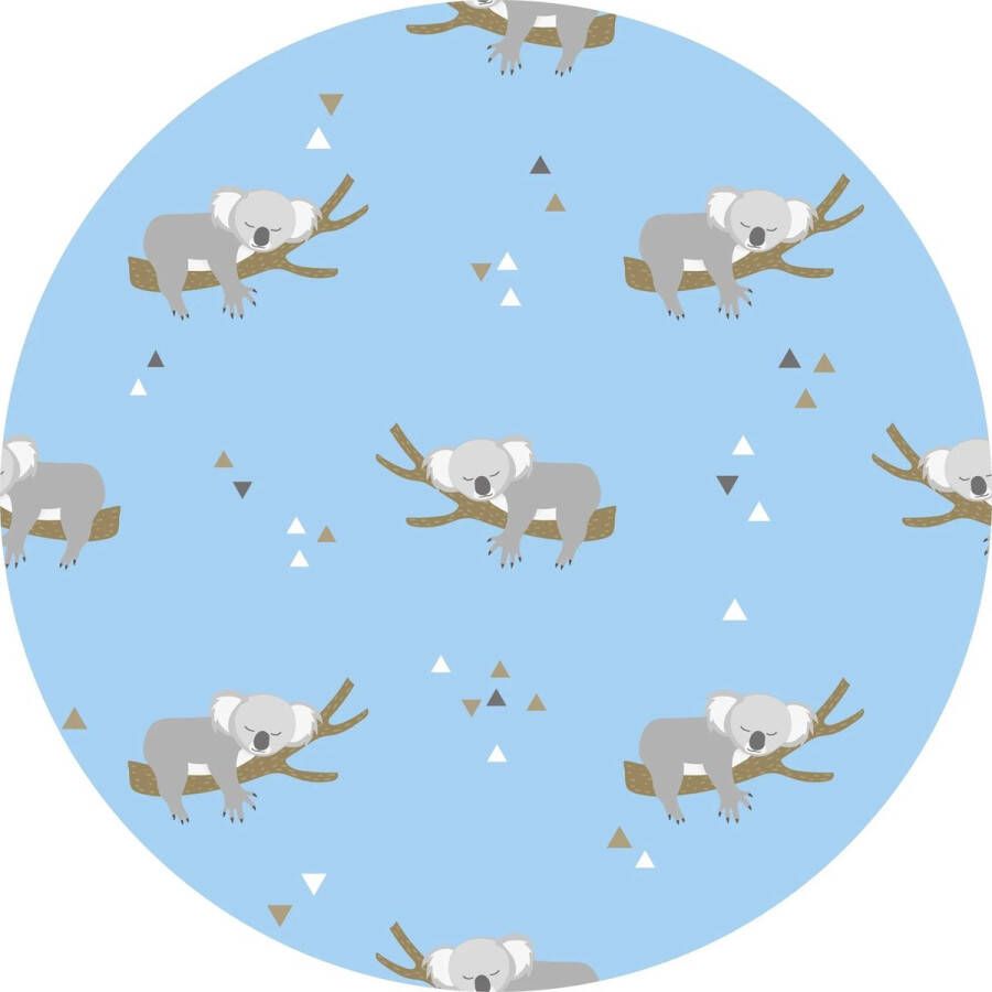 Vloerkledenopvinyl Vloerkleed vinyl rond Lazy Koala 180 cm Rond Onze materialen zijn PVC vrij en hygienisch