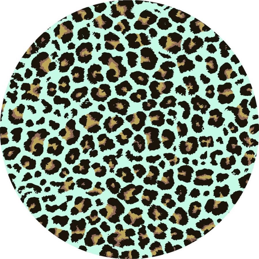 Vloerkledenopvinyl Vloerkleed vinyl rond Panter aqua 170 cm Rond Onze materialen zijn PVC vrij en hygienisch