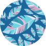 Vloerkledenopvinyl Vloerkleed vinyl rond Veren blauw 180 cm Rond Onze materialen zijn PVC vrij en hygienisch - Thumbnail 1