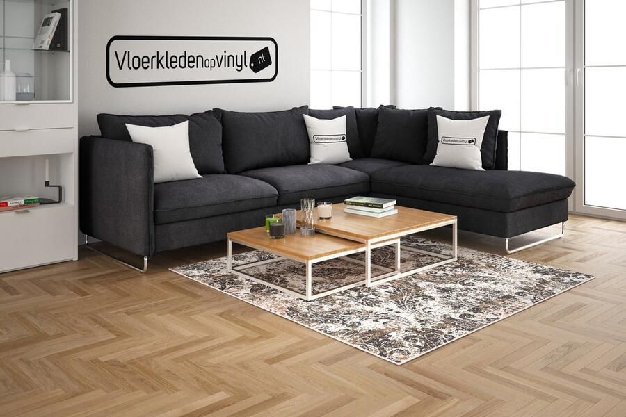 Vloerkledenopvinyl.nl Vinyl Vloerkleed vinyl Barok brons 170x170 cm 170x170 cm Vloerkleed vinyl Barok brons combineert stijl en duurzaamheid. Dit hygiënische PVC-vrije kleed is perfect voor elk modern interieur en biedt comfort in elke ruimte - Foto 2