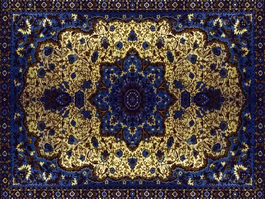 Vloerkledenopvinyl.nl Vloerkleed vinyl Persia Blauw 195x300 cm
