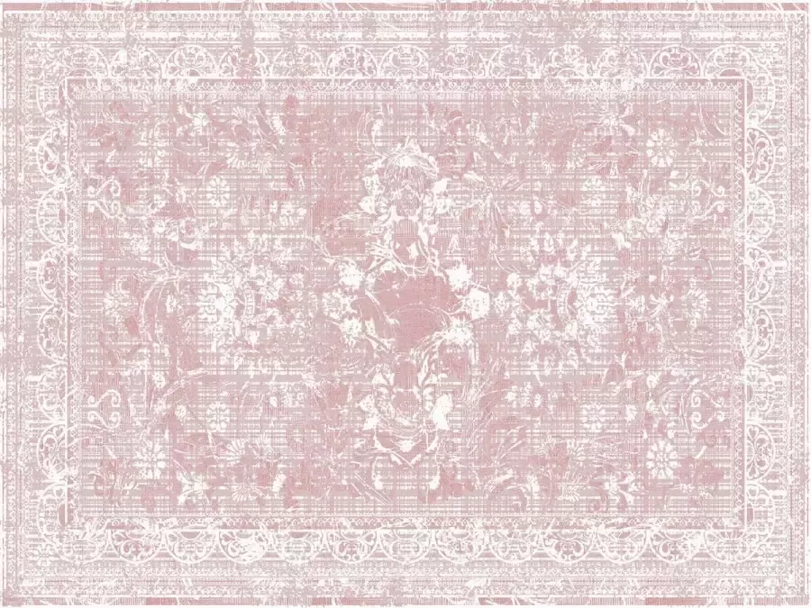 Vloerkledenopvinyl.nl Vloerkleed vinyl Persia pink 95x145 cm