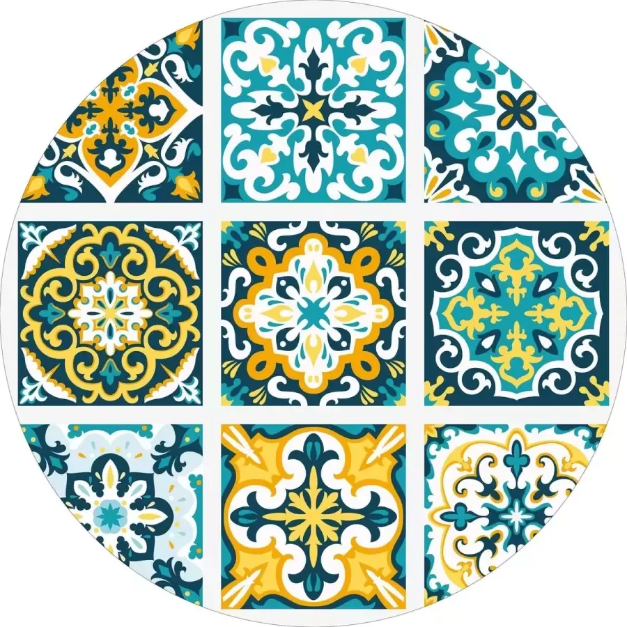 Vloerkledenopvinyl.nl Vloerkleed vinyl rond 5 150 cm Rond