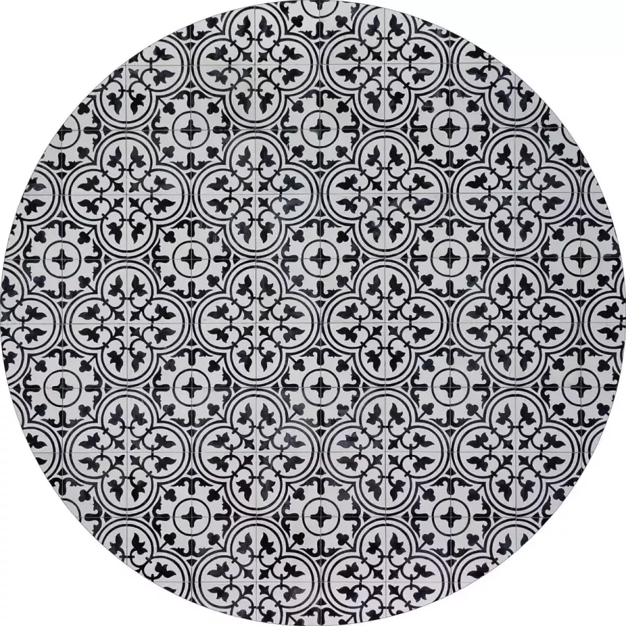 Vloerkledenopvinyl.nl Vloerkleed vinyl rond Grey Mosaic 195 cm Rond