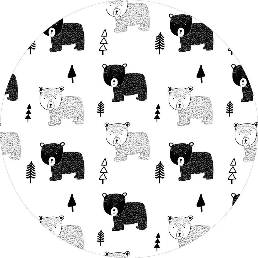 Vloerkledenopvinyl.nl Vloerkleed vinyl rond Grizzly