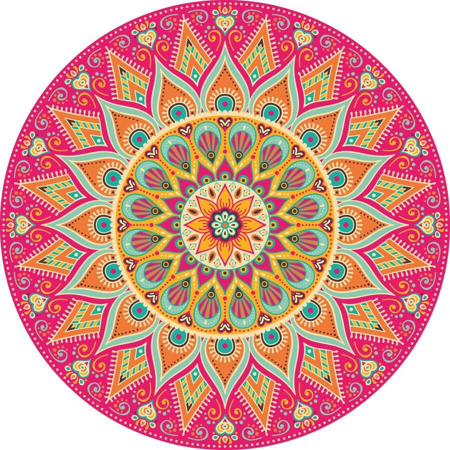 Vloerkledenopvinyl.nl Vloerkleed vinyl rond Mandala koraal 120 cm Rond Ontdek ons rond vinyl vloerkleed in Mandala koraal. Stijlvol duurzaam en hygiënisch. Perfect voor gezinnen die comfort en design waarderen. Maak een bewuste keuze voor je interieur! - Foto 2