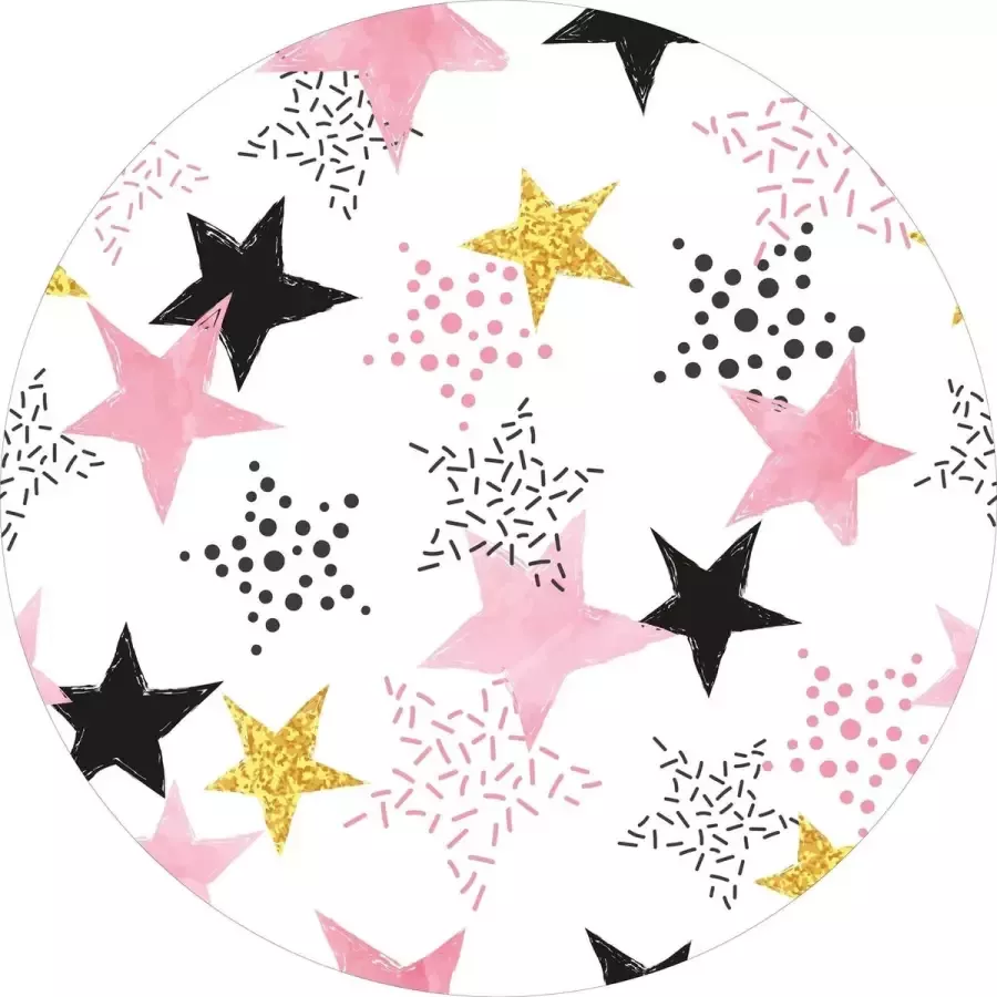Vloerkledenopvinyl.nl Vloerkleed vinyl rond Shining star