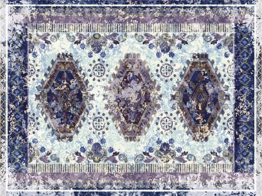 Vloerkledenopvinyl.nl Vloerkleed vinyl Viola 95x145 cm