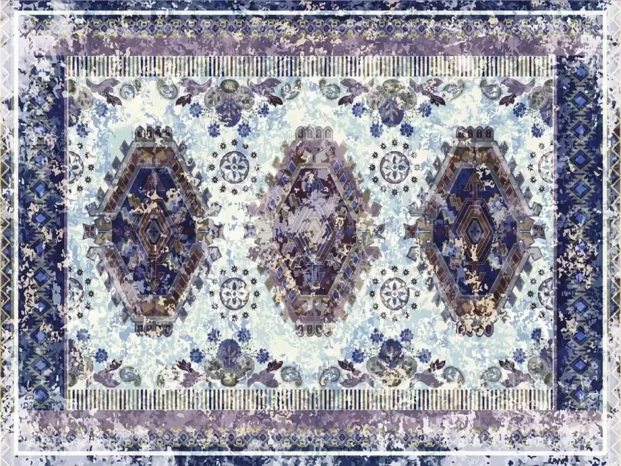 Vloerkledenopvinyl.nl Vloerkleed vinyl Viola 170x170 cm