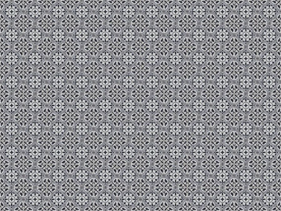 Vloerkledenopvinyl.nl Vloerkleed vinyl Grey mosaic 95x145 cm