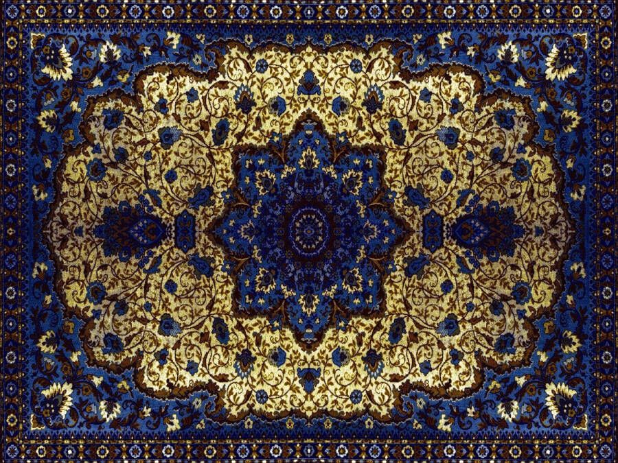Vloerkleed vinyl Persia Blauw Goud 95x145 cm Ontdek het Vloerkleed vinyl Persia Blauw Goud: stijlvol duurzaam en hygiënisch. Perfect voor gezinnen met een elegant design en comfort onder de voeten. Maak je ruimte compleet!