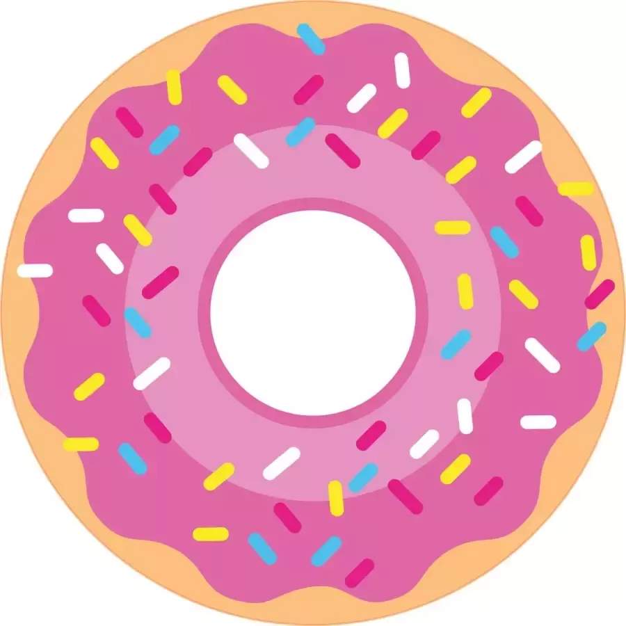 Vloerkledenopvinyl Vloerkleed vinyl rond Donut