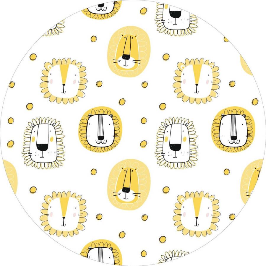 Vloerkledenopvinyl.nl Vloerkleed vinyl rond Misty Grey 150 cm Rond